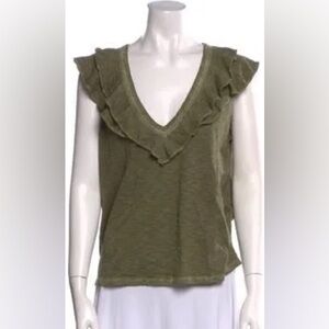 Veronica Beard Ellerie Ruffled Top